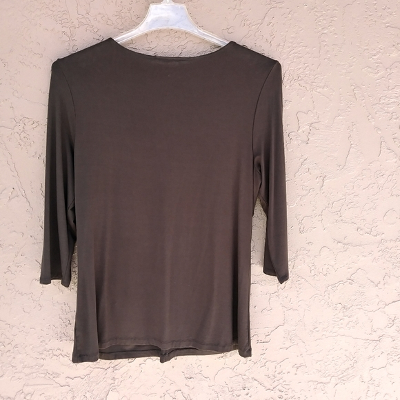 STYLE & CO CASUAL TUNIC 3/4 SLEEVE BLOUSY BOTTOM - Picture 2 of 5